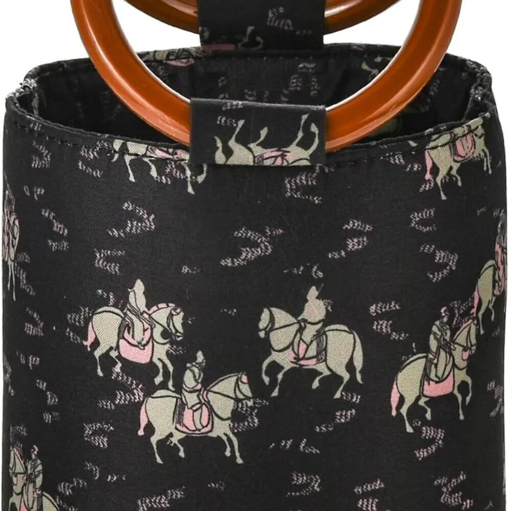 Women Silk Handbag Top-Handle Chinese Pattern Elegant Tote for Travel